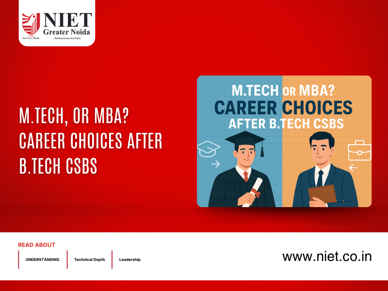 M.Tech, or MBA? Career Choices After B.Tech CSBS