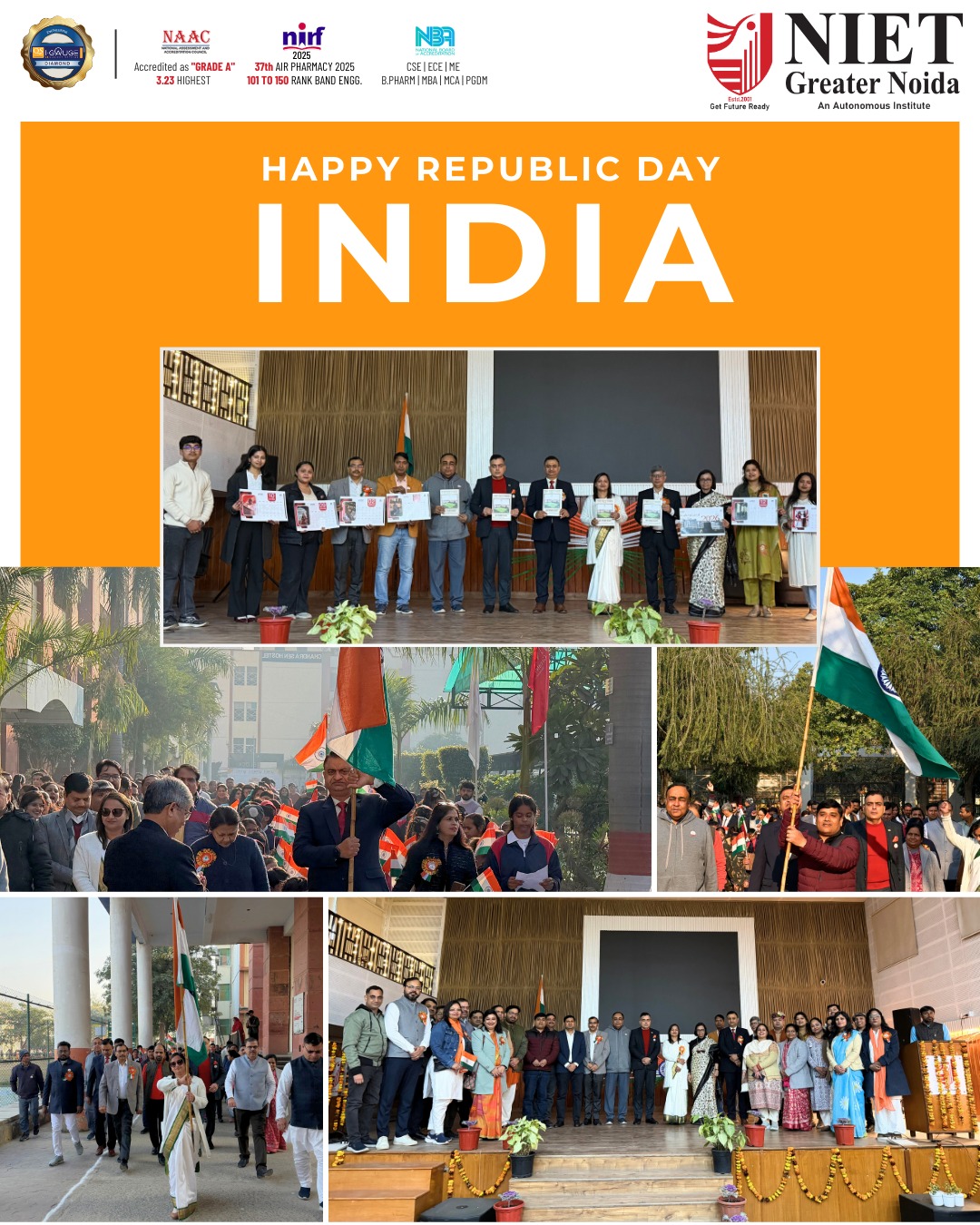 NIET Greater Noida Celebrates Republic Day with Unity and Patriotism
