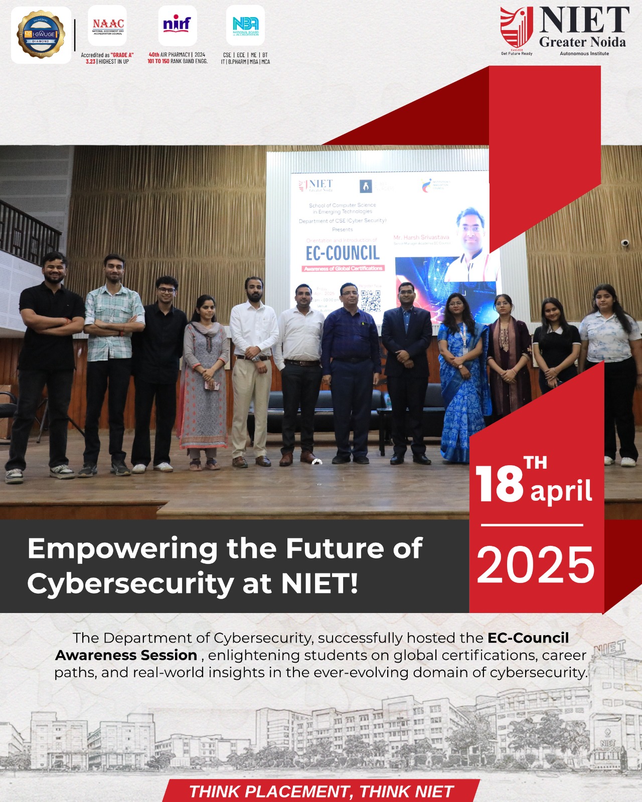 Empowering the Future of Cybersecurity at NIET!