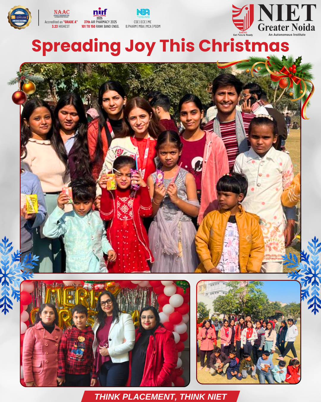 Spreading Joy Beyond Campus: NIET Celebrates Christmas with Rainbow School