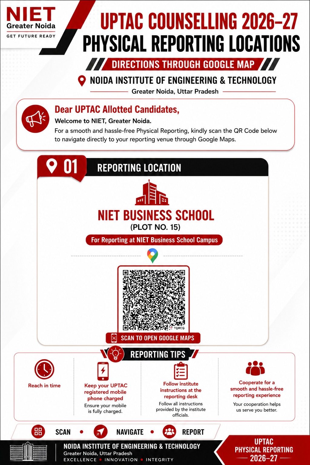 NIET Reporting Locations Flyer